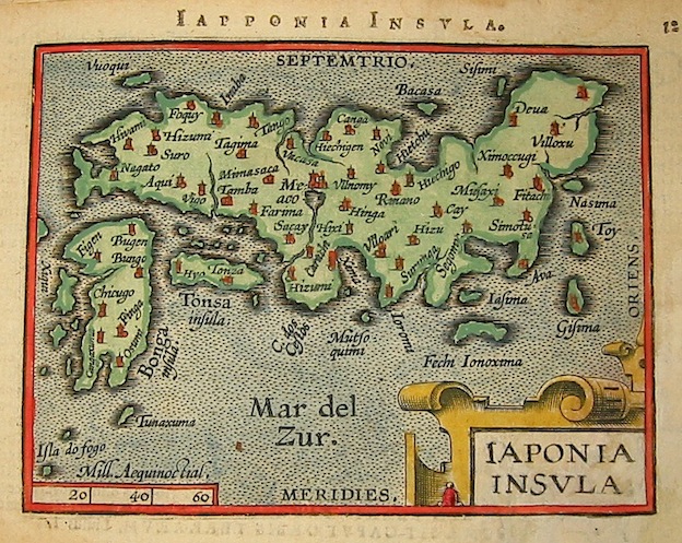 Ortelius Abraham (1528-1598) Iaponia insula 1601 Anversa, apud Ioannem Bapt. Vrientum 
